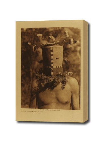 Edward S Curtis Native American Indian Tyo oni Shiwanna mask Cochita Canvas Wall Art Print Ready to Hang on Wall 16 X 22