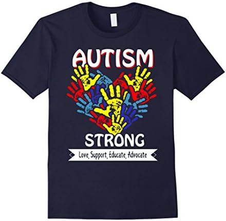 Mens Autism Strong - Autism Awareness Shirt For Mom\Dad\Kid  Small Navy