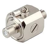 GIMILINK Coaxial Lightning Arrestor Surge Protector F-Type Female to F-Female 75 Ohm for Satellite Cable TV Antenna 2G 3G 4G LTE Cell Phone Signal Booster