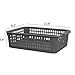 Ggbin 6 Pack Plastic Storage Baskets, Desktop Organizer Basket Bin, Grey Shelf Storage Basket