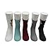 FloraKoh Women Cotton Crew Casual Socks 5 Pair Pack