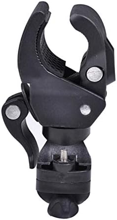 NAttnJf 90 Degree Rotation Adjustable Quick Release Easy Installation Cycling Bike Flashlight Handlebar Holder Mount Clamp Clip - Black