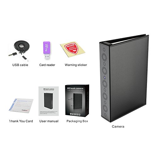 Conbrov Hidden Spy Book Camera, 720P Home Security Covert Camera with Motion Detection and Night Vision, Built-in 10000mAh Battery Standby up to 2 Years - Thumbnail 7
