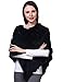 Ferand Ladies Genuine Knitted Rabbit Fur Poncho Cape Shawl for Women, Black