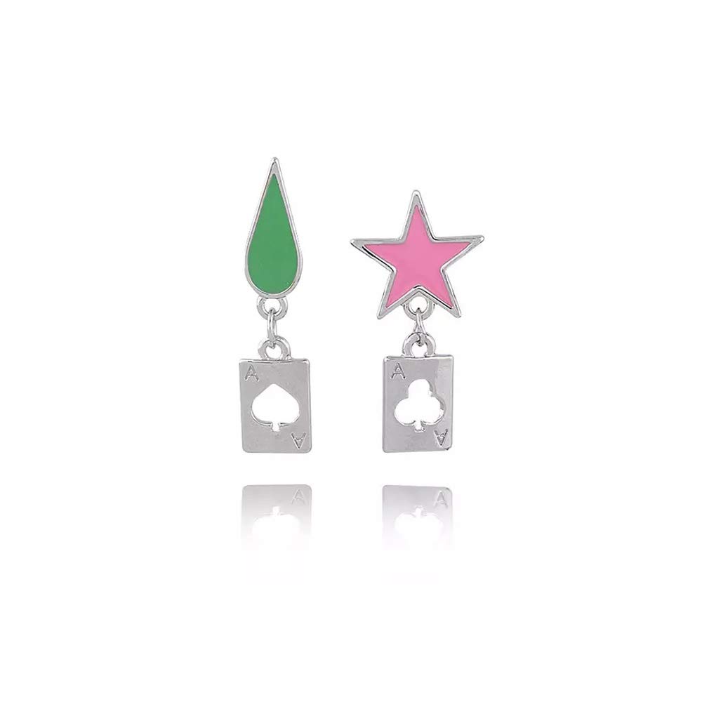Pidak Clown Magician Earrings with Cards – Manga and Anime – Cosplay