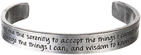 GOD GRANT ME THE SERENITY QUOTABLE CUFF BRACELET