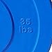 TITAN FITNESS 35 lb Olympic Bumper Plate Blue Benchpress Strength Training Power