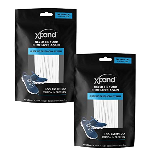 Xpand Quick Release RoundLacing No Tie Shoelaces System with Elastic