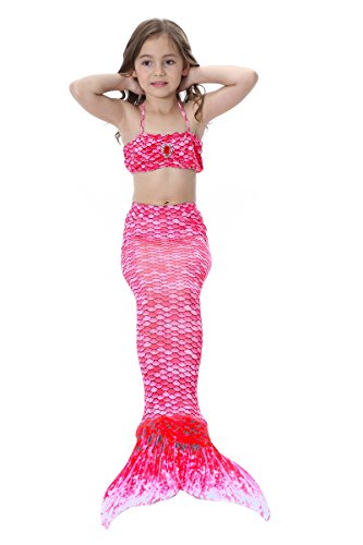 Janeyer Kids Children Girls The Mermaid Tail Bathing Suit Cosplay Costume Gift JP04