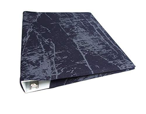 Amazon.com: Stretch Fabric Binder Cover in Navy Denim Crackle Knit for