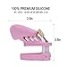FeiGu Male Chastity Cage Device, Adjustable Silicone Cock Cage with 5 Rings for Male Penis Exercise