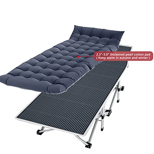 ABORON Folding Camping Cots for Adults, Double Layer 1200D Folding Portable Cots, Heavy Duty