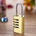 Combination Lock, Padlock, Digit Padlock for Luggage/Gym/Office/ School/Home (Brass01)