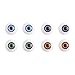 DECORA 16mm 8 Pcs Half Round Hollow Acrylic Doll Dollfie Eyes Eyeballs