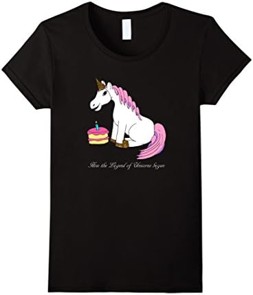 Women's How the Legend of Unicorns began - cute funny t-shirt XL Black