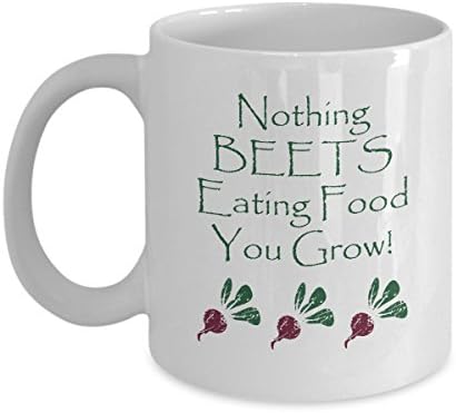 Eat Food You Grow Gardening Novelty Ceramic Coffee Mug - 11 oz White, plants, seeds