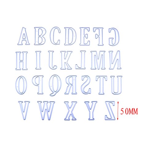 SaroraAlphabet Cutting Dies Stencil DIY Scrapbooking Embossing Album Paper Card Craft - Thumbnail 3