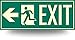 Fire Exit Photoluminescent Sign Running Man (Left Arrow) 15