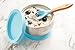 Avanchy Baby Bowls with Suction and Storage Lids Set. Babies Kids Toddler Boys Girl First Food Feeding. Fits Feeding High Chair Table. Stainless Steel, Blue