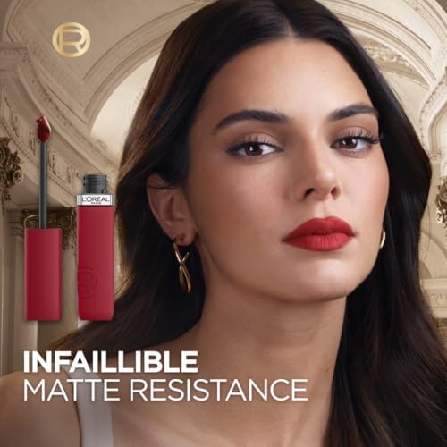 L'Oréal Paris - Rouge à Lèvres Liquide - Couleur Intense & Fini Mat - Longue Tenue - Sans Transfert - À L'Acide Hyaluronique - Infaillible Matte Resistance - Teinte : 425 Afterwork Drink(s)