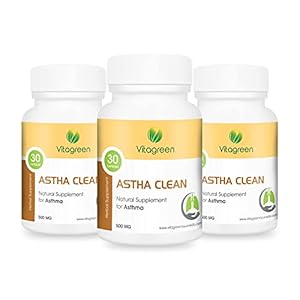 VitaGreen Ayurveda Health Supplement Astha Clean Capsules for Respiratory Wellness| Pack of 3, Total-90 Capsules, 500 mg