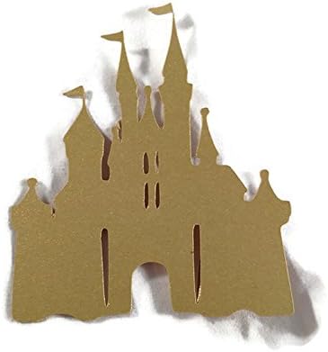 Disney World Castle Cinderella Disneyland Vacation Die Cuts - 4Pc Shimmer Gold