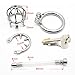 YiFeng Stainless Male Chastity Cage Device Belt Urethral Tube w/Barbed Anti-Off Ring ZCS162 (40mm Ring)