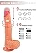 Thrusting Rotating Dildo Sex Toy for Women with 10 Vibration Modes 6 Thrusting & Rotating Actions for G Spot Clitoral Anal Stimulation, PALOQUETH Realistic Cock Vibrator Thruster,Strong Suction Cup