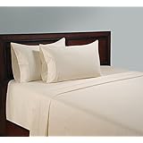 High Class Heavy Fabric Real 1200 Thread Count Egyptian Cotton Super Soft Sheet Set Twin Solid Ivory Fit Up to 6" Inches Deep Pocket Sheets By Royal Pine Linen