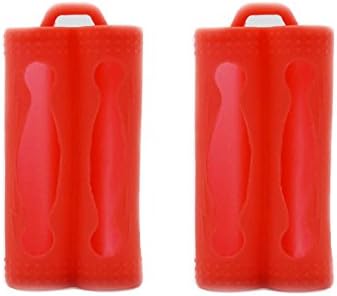 24kmagicBattery Case 18650 Battery Gel Carrying Cover Sleeve for 4 x 18650 Battery (Red)