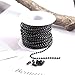 Tiparts 30FT Black Stainless Steel Ball Bead Chains with 20 Pcs Matching Connectors(1 Roll 2.4mm Ball Chains + 20 Connectors)