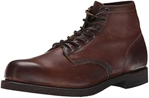 FRYE Men's Prison Boot, Dark Brown Soft Vintage Leather, 10.5 M US