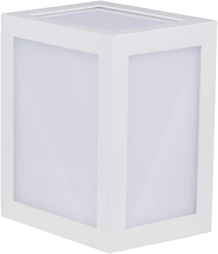 V-TAC Modern Outdoor, IP65 Waterproof White Frame Wall Lamp for Garden Garage Hallway Gate 12W 6400K Soft Light, PC, 12 W - Image 3