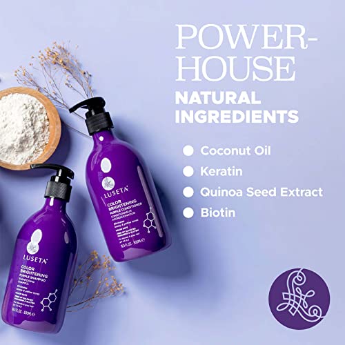 Luseta Purple Shampoo and Conditioner Set for Blonde, Gray Color