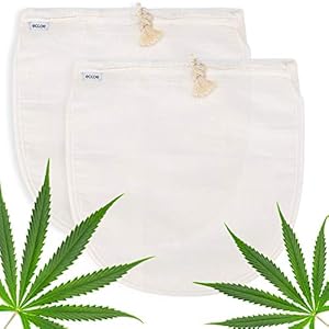 ecooe 2 stuks notenmelkzakken van natuurlijk materiaal voor veganistische notenmelk, 30 x 30 cm, notenzak voor…