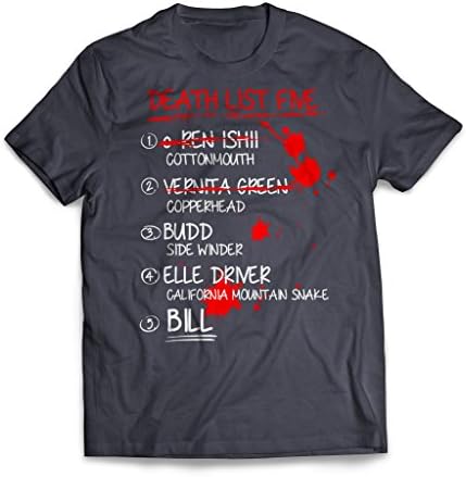 GetShirtz Death List Five Kill Bill T-Shirt Small Grey
