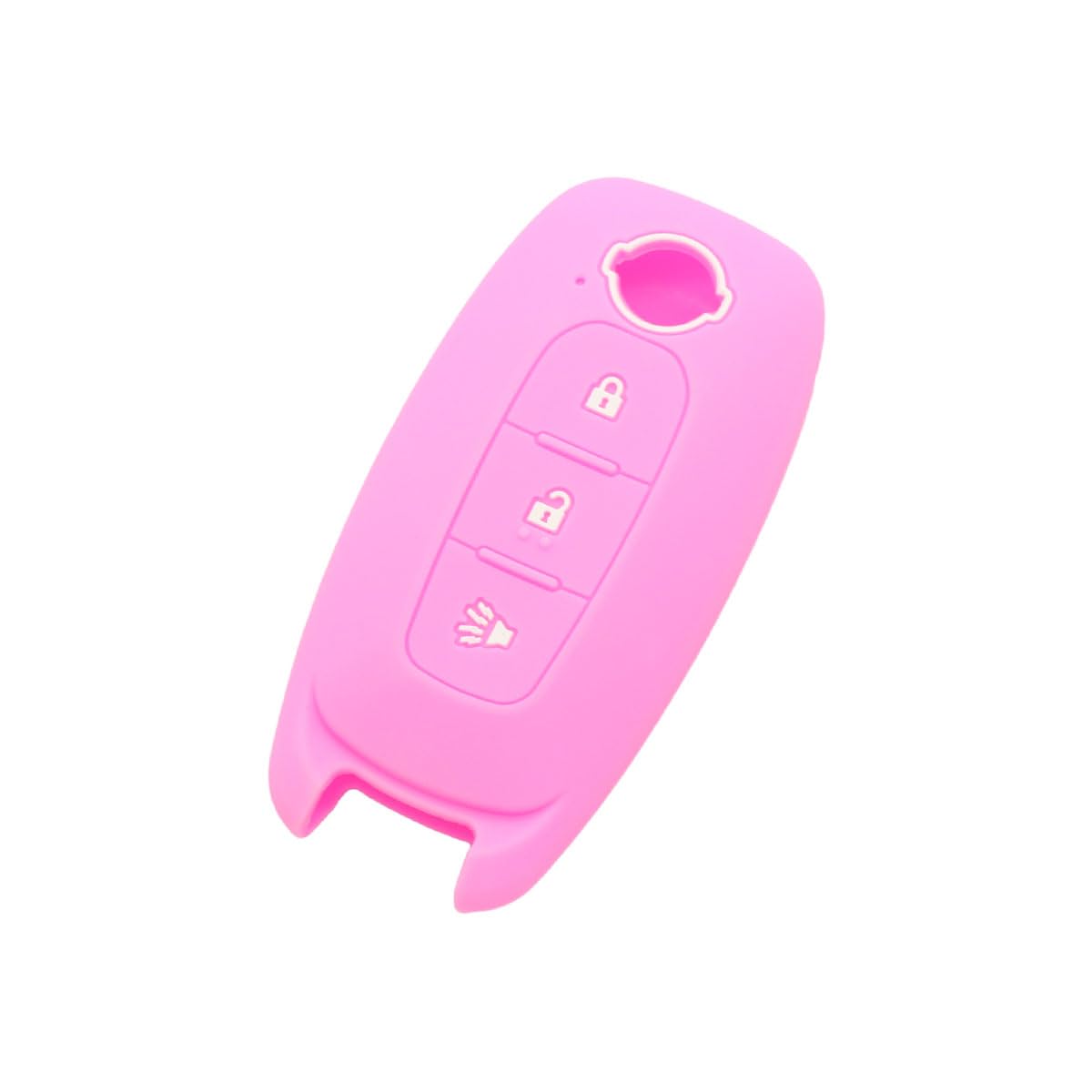 BROVACS Silicone Cover Protector Case Holder Skin Jacket Compatible with NISSAN 3 Button Smart Remote Key Fob CV2509 Pink — image 1