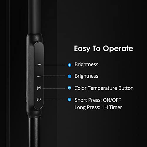 zanvia LED Floor Lamp with 5 Brightness Levels & 3 Color Temperatures