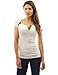 PattyBoutik Women's Cap Sleeve Strip Trim Henley Blouse