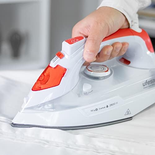 Steam Tech 2800 Bügeleisen Dampf 2800 W, Dampfleistung 0 – 30 g/min, Pressfunktion 180 g, Keramiksohle, Dampf oder Trocken, 3-faches Anti-Kalk-System, Anti-Tropfen, Amazon-Exklusiv