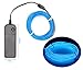 Amicc 3m 9ft Portable Neon Light El Wire with Battery Pack Neon Glowing Strobing Electroluminescent Wire for Parties, Halloween Decoration (3m 9ft, Blue)