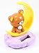 Solar Power Toy - Relax Bear Sitting on The Moon Car Dashboard Gift Home Décor