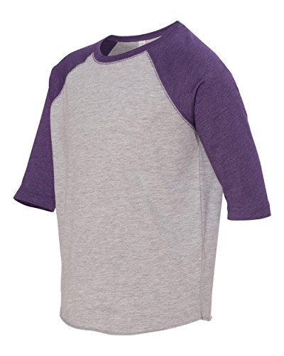 Rabbit Skins Little Boy's Vintage Baseball Tee, Vn Heather/Vn Purple, 5/6