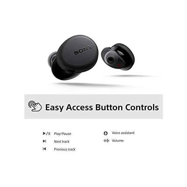 Sony-WF-XB700-Truly-Wireless-Bluetooth-Headphones-with-Extra-Bass-up-to-18h-battery-life-splash-and-sweat-resistance-Built-in-Mic-and-Voice-Assistant-Black Sony WF-XB700 Wireless Bluetooth Headphones, 18 Hours Battery Life and Quick Charge and Voice Assistant Compatible…