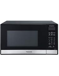 Panasonic Compact Microwave Oven, Easy Clean Interior, Popcorn Button, Child Safety Lock, and Auto Defrost, 0.9 Cu. Ft, 900W, NN-SB458S (Black)