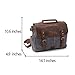 Mens Messenger Bag,Handmade Cross Body Bag Leather Laptop Briefcase Waxed Canvas Shoulder Bag with Detachable Strap,Computer Sctchel Bag Travel Work Bag for 14 inches Laptop