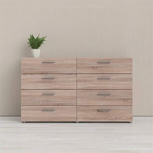 Tvilum Austin 8 Drawer Double Dresser, Truffle The Home Kitchen Store