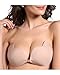 KissLace Women Strapless Self Adhesive Invisible Sexy Push up Seamless Bras (C, Khaki 1)