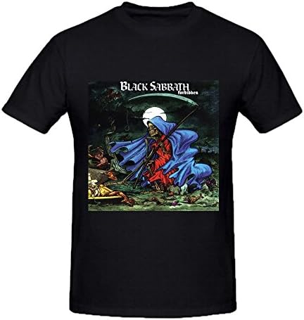 Black Sabbath Forbidden Young Men Tee Shirts Crew Neck Black