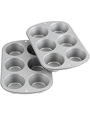 Wilton Recipe Right Non-Stick 6 Cup Jumbo Muffin Pan, Set of 2